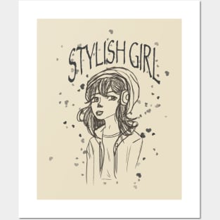 Stylish girl Posters and Art